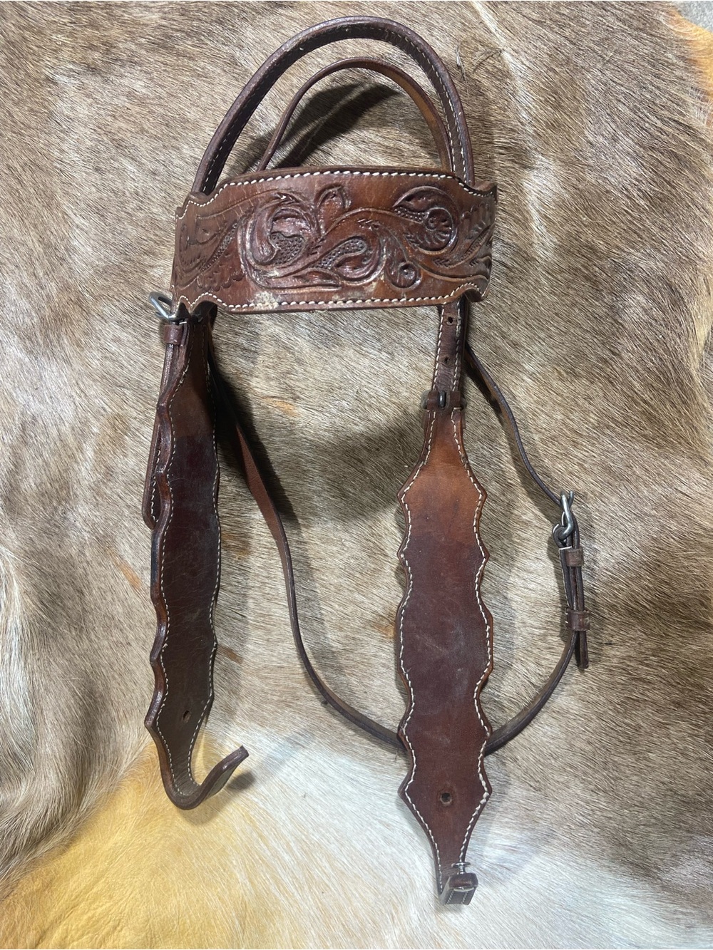 Horse western Leather Headstall